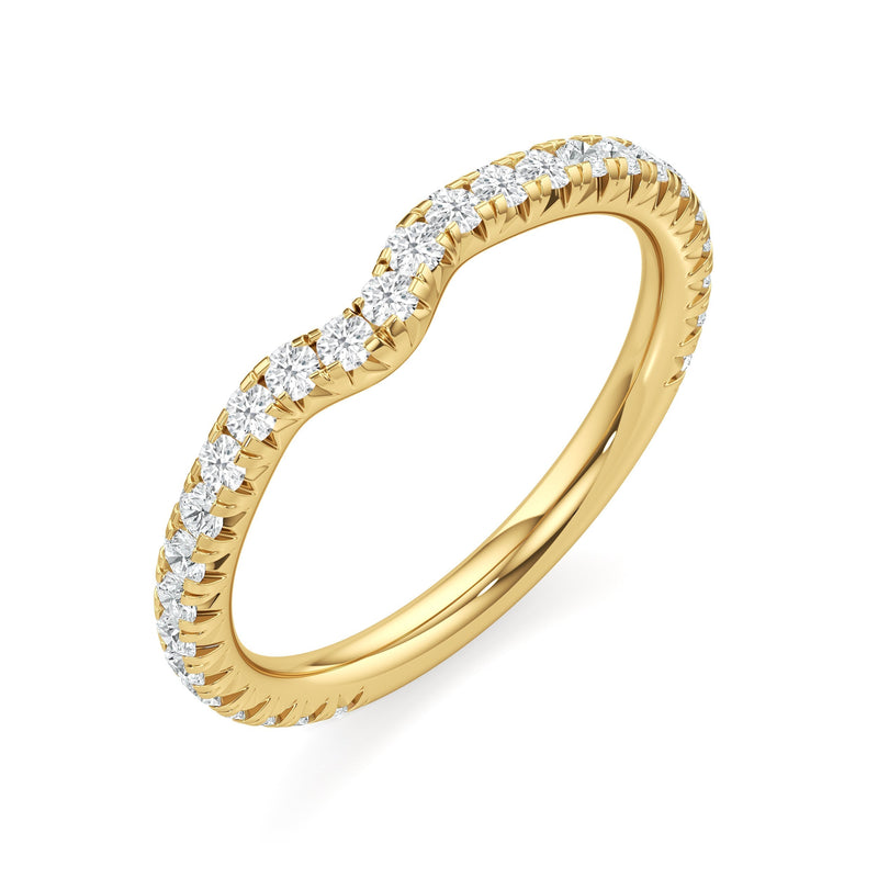 The W Pavé Diamond Wedding Band