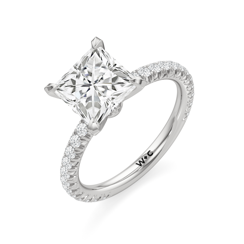 The W Pavé Engagement Ring