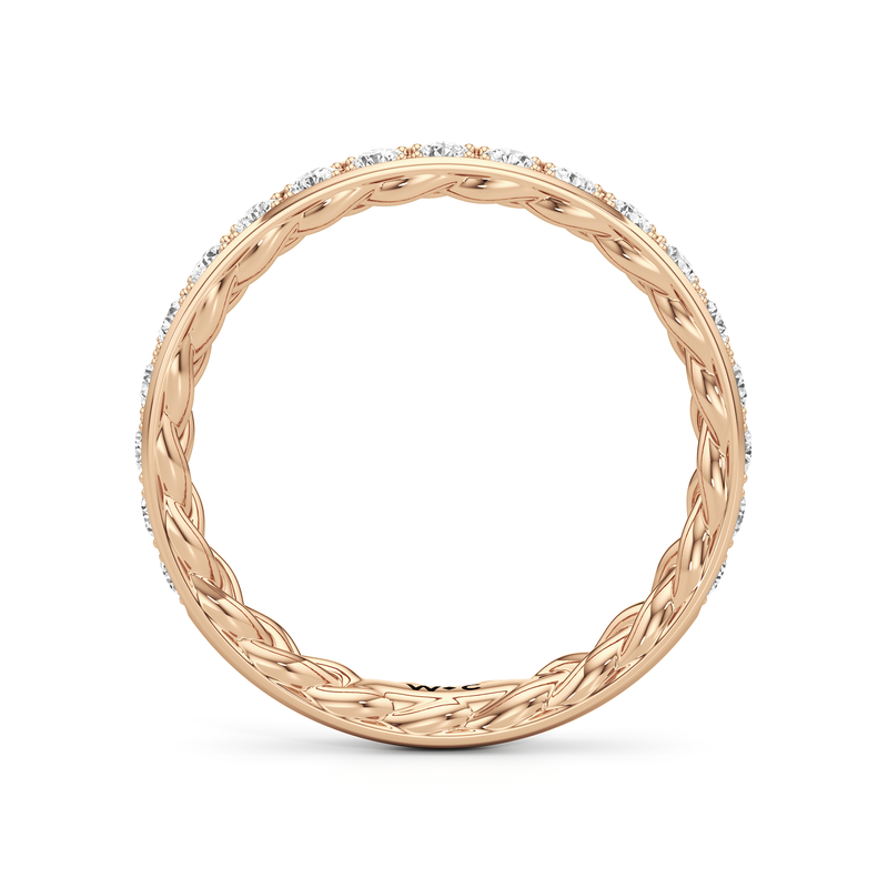 Isabel Braided Diamond Wedding Band