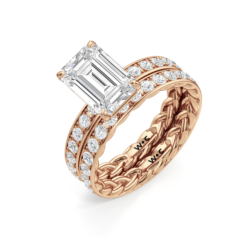 Isabel Braided Diamond Wedding Band