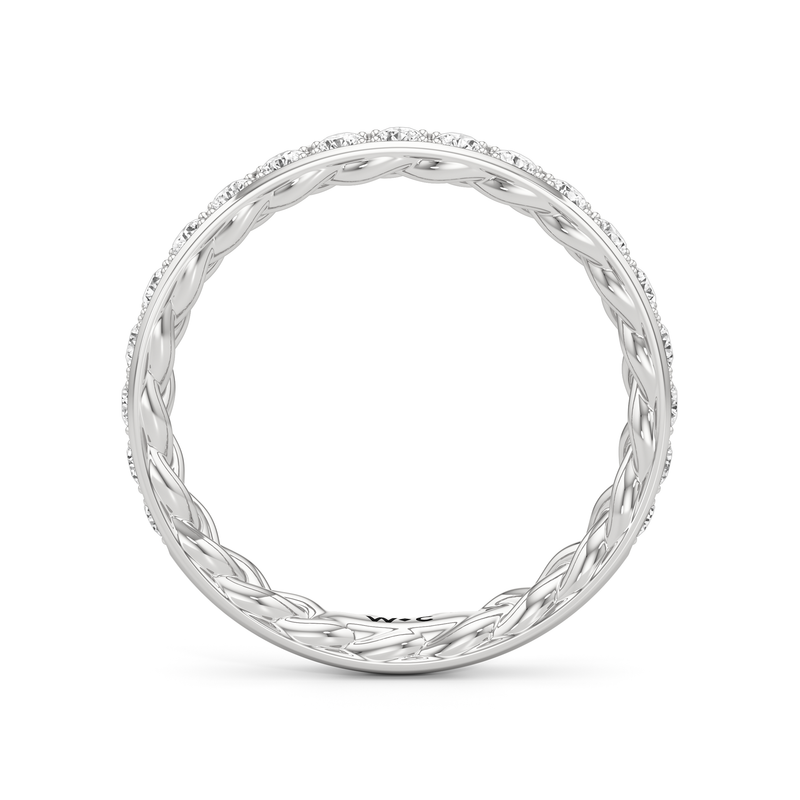 Isabel Braided Diamond Wedding Band