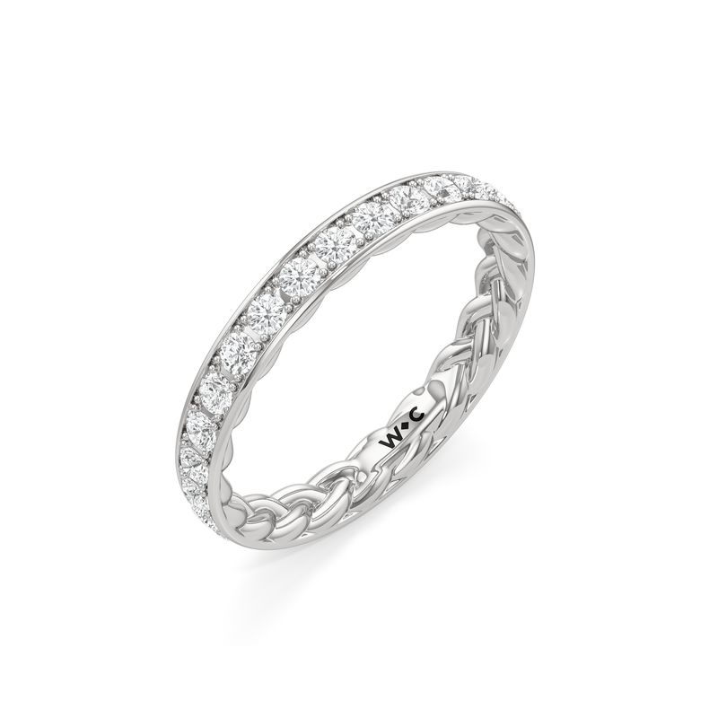 Isabel Braided Diamond Wedding Band