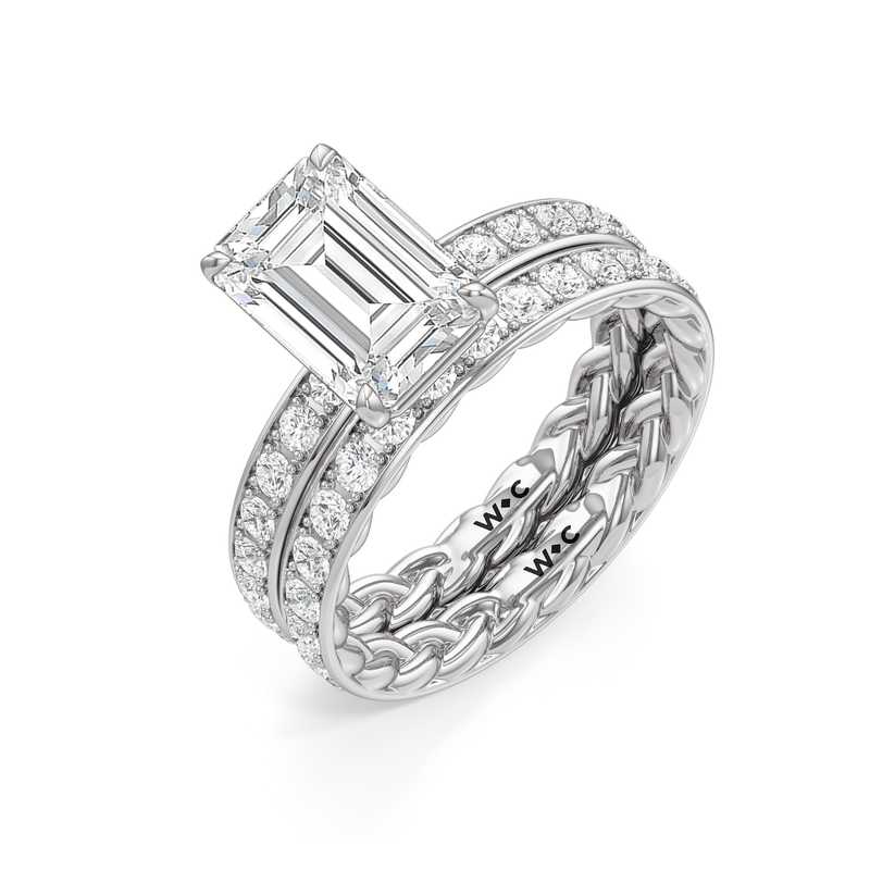 Isabel Braided Diamond Wedding Band