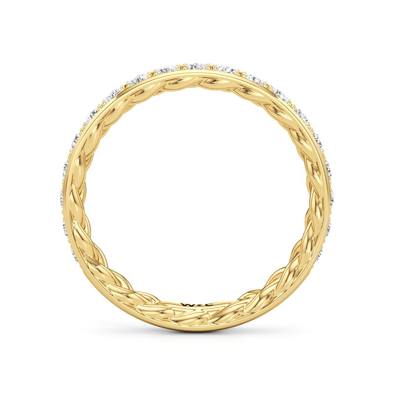 Isabel Braided Diamond Wedding Band