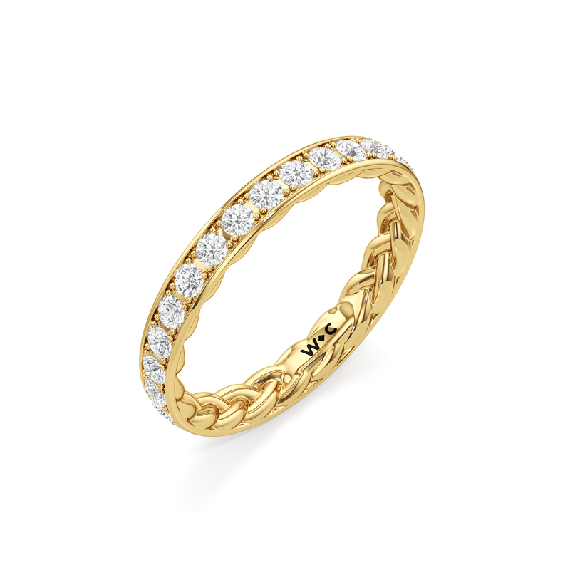 Isabel Braided Diamond Wedding Band