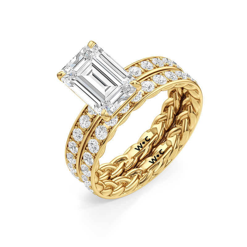 Isabel Braided Diamond Wedding Band