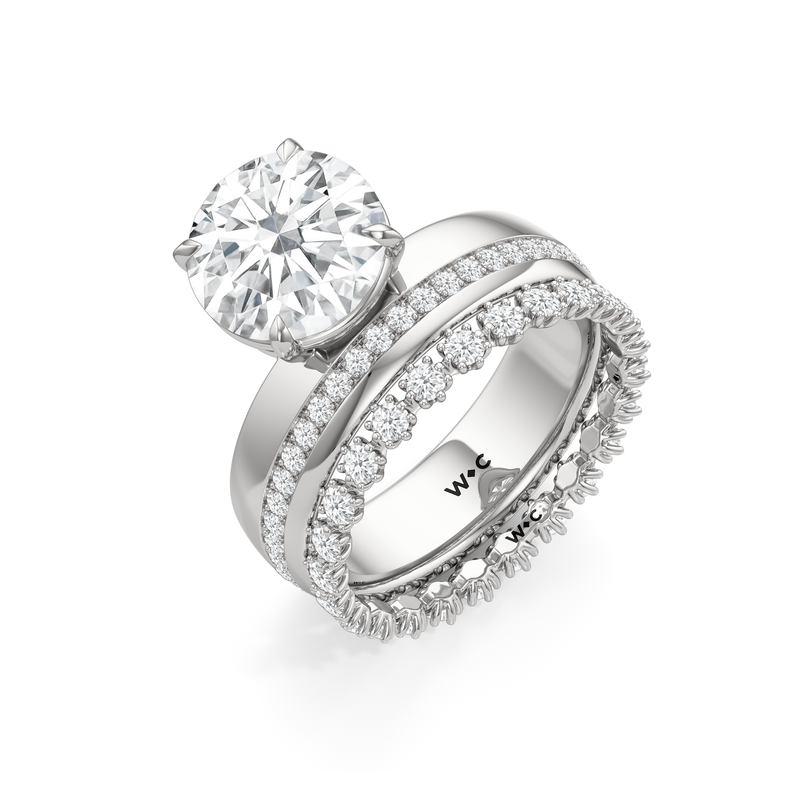 Vera Wide Diamond Wedding Band