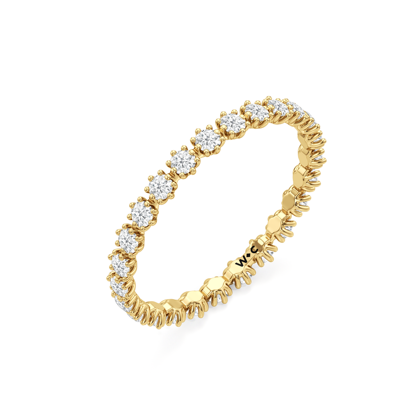 Vera Wide Diamond Wedding Band