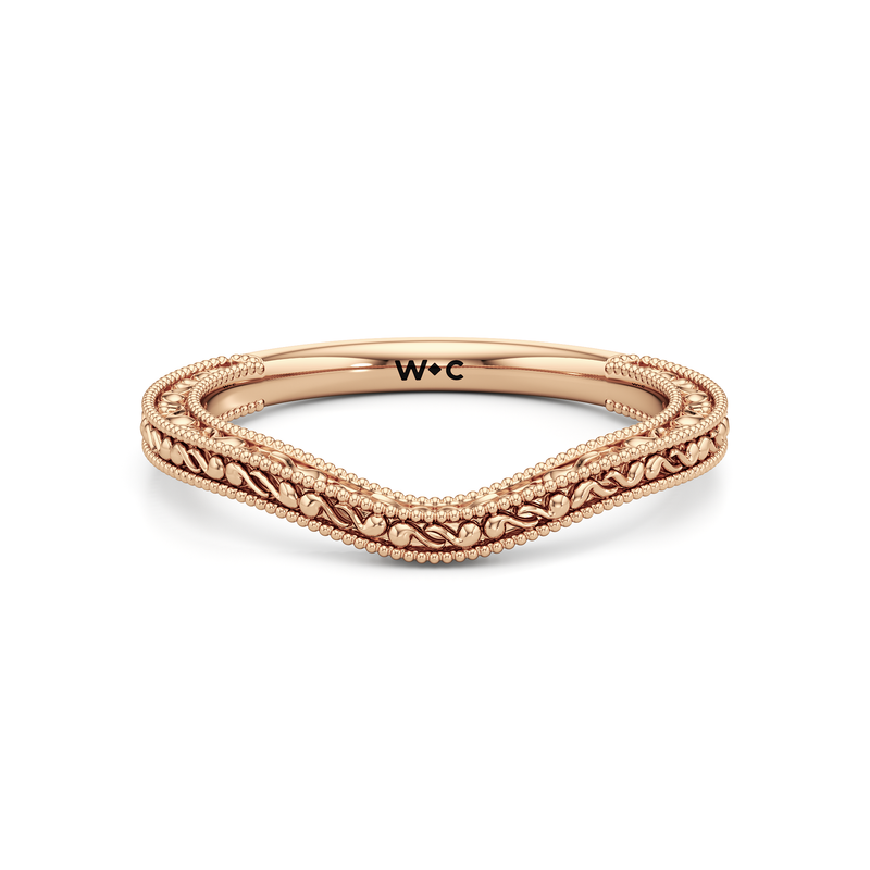 The Seraphine Round Three Stone Wedding Band