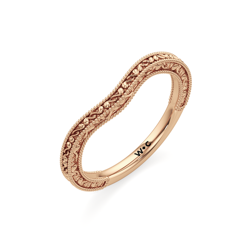 The Seraphine Round Three Stone Wedding Band