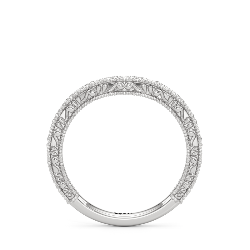 The Seraphine Round Three Stone Wedding Band