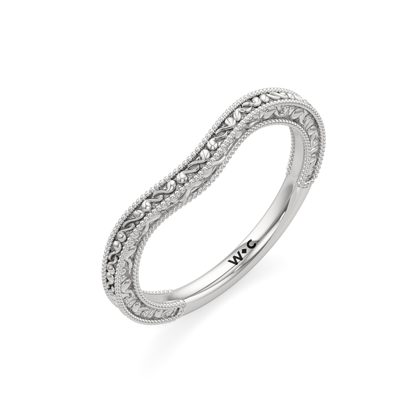 The Seraphine Round Three Stone Wedding Band