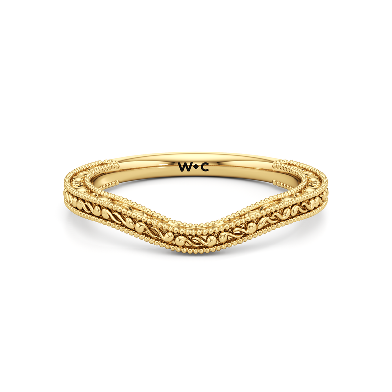 The Seraphine Round Three Stone Wedding Band