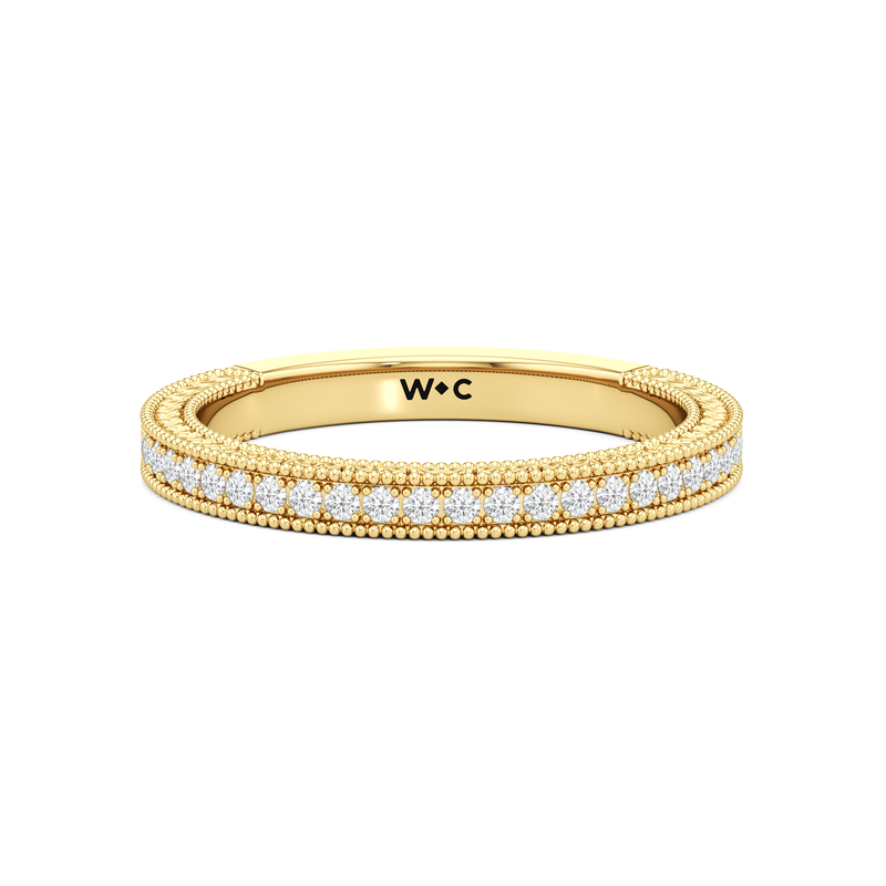 The Seraphine Trillion Three Stone Wedding Band