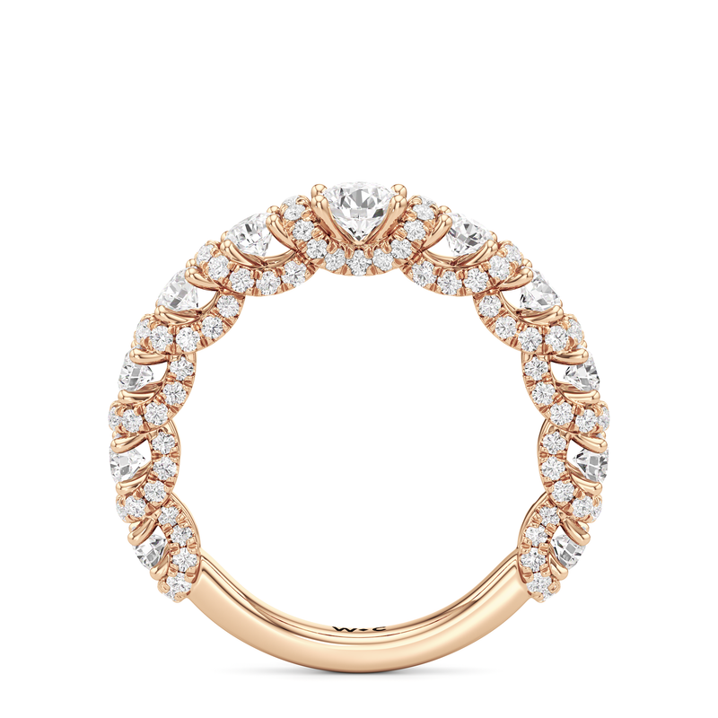The Fulton Three Stone Trapezoid Diamond Wedding Band