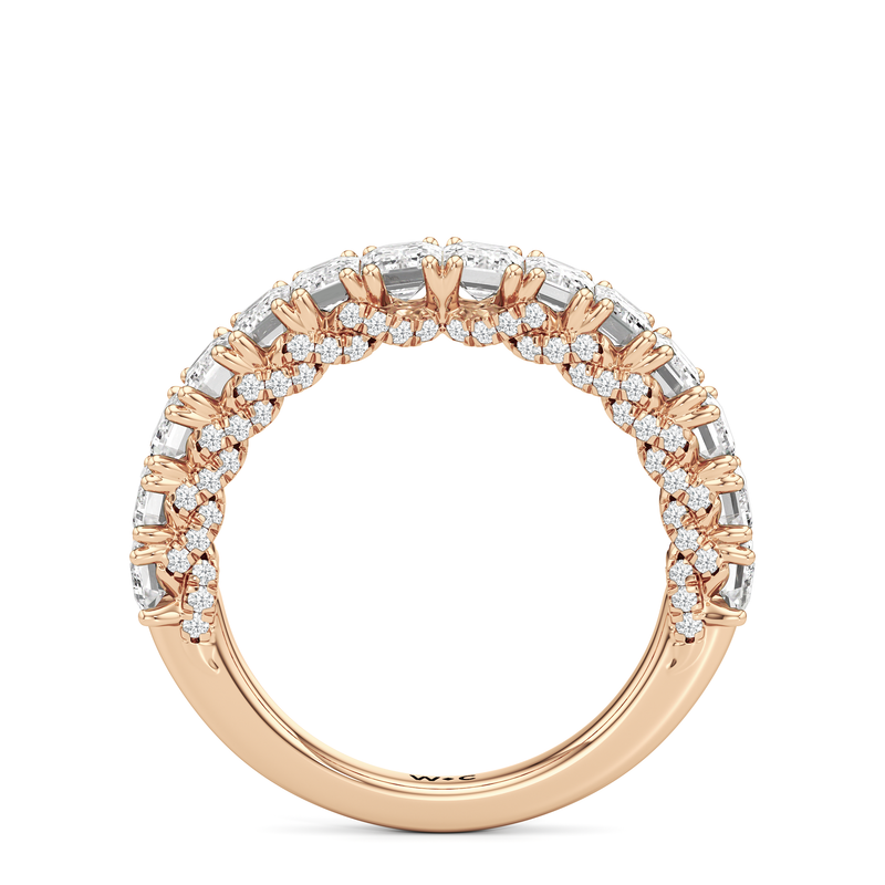 The Roosevelt Emerald Diamond Wedding Band