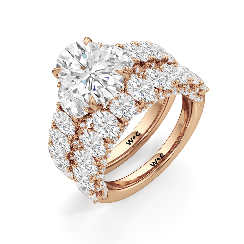 The Roosevelt Three Stone Diamond Wedding Band