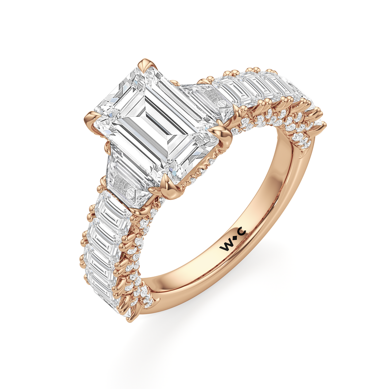 The Roosevelt Three Stone Trapezoid Ring
