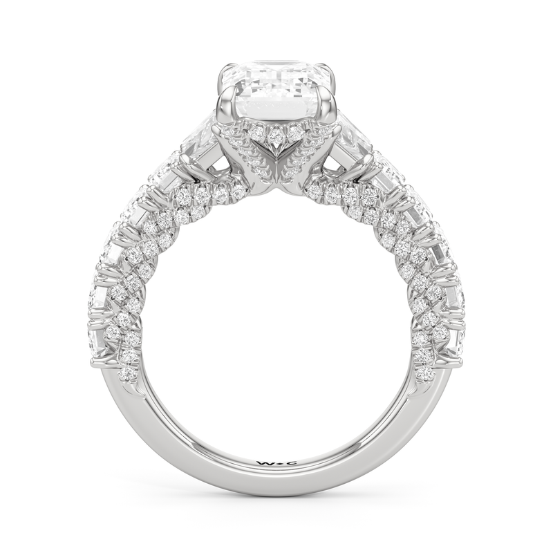 The Roosevelt Three Stone Trapezoid Ring