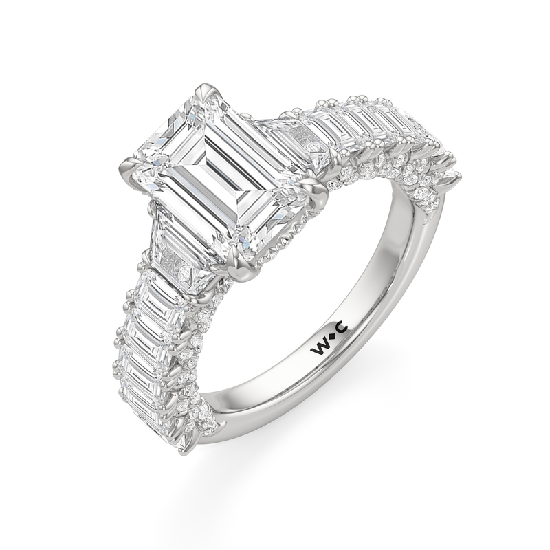 The Roosevelt Three Stone Trapezoid Ring