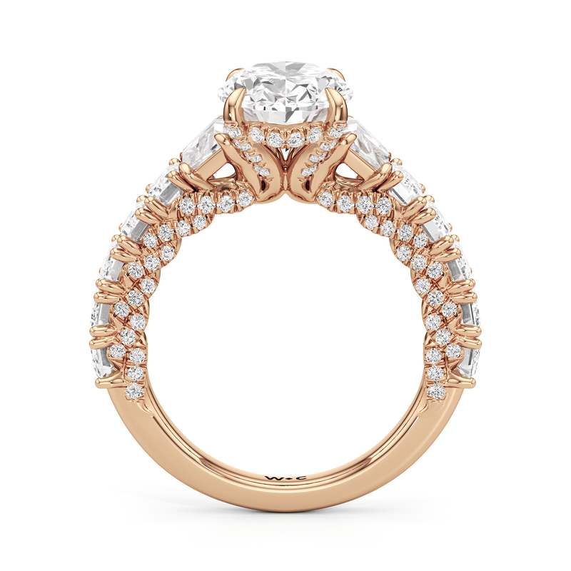 The Roosevelt Three Stone Trapezoid Ring