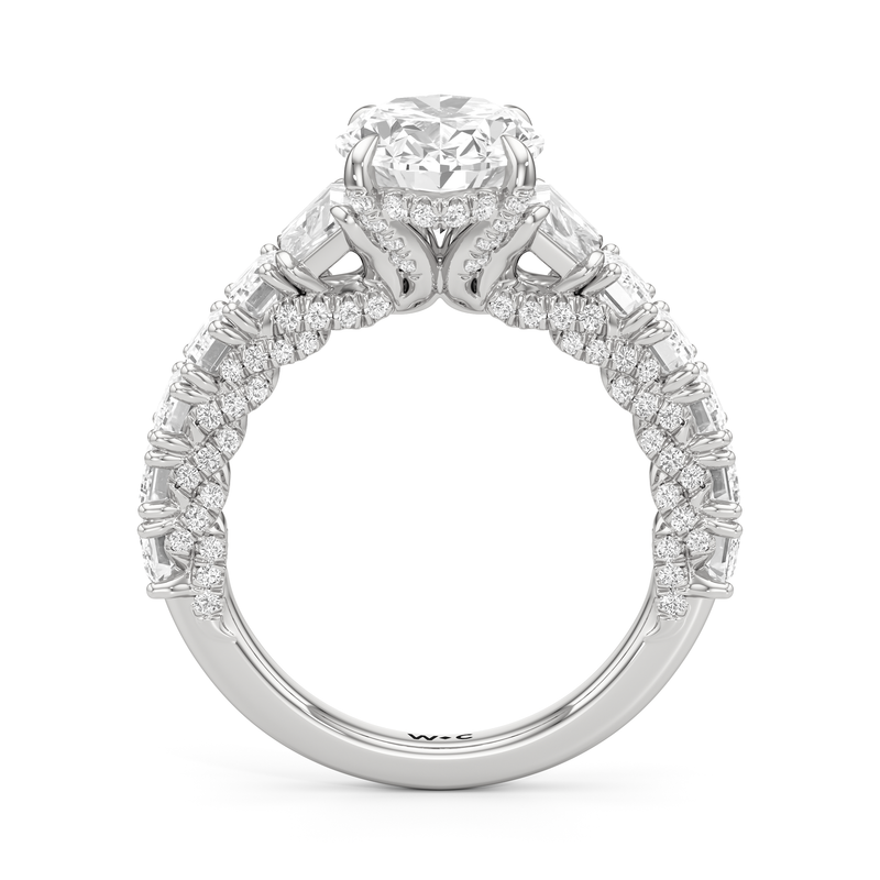 The Roosevelt Three Stone Trapezoid Ring