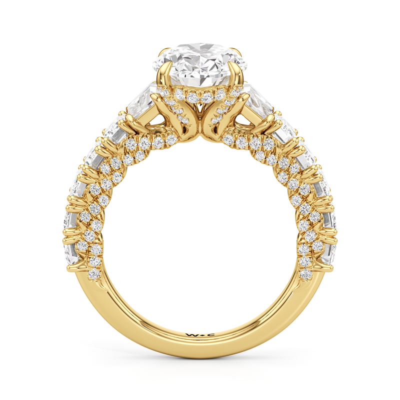 The Roosevelt Three Stone Trapezoid Ring