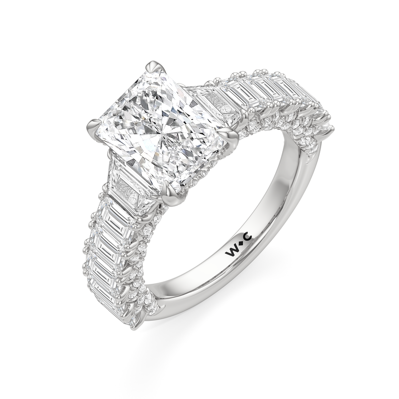 The Roosevelt Three Stone Trapezoid Ring