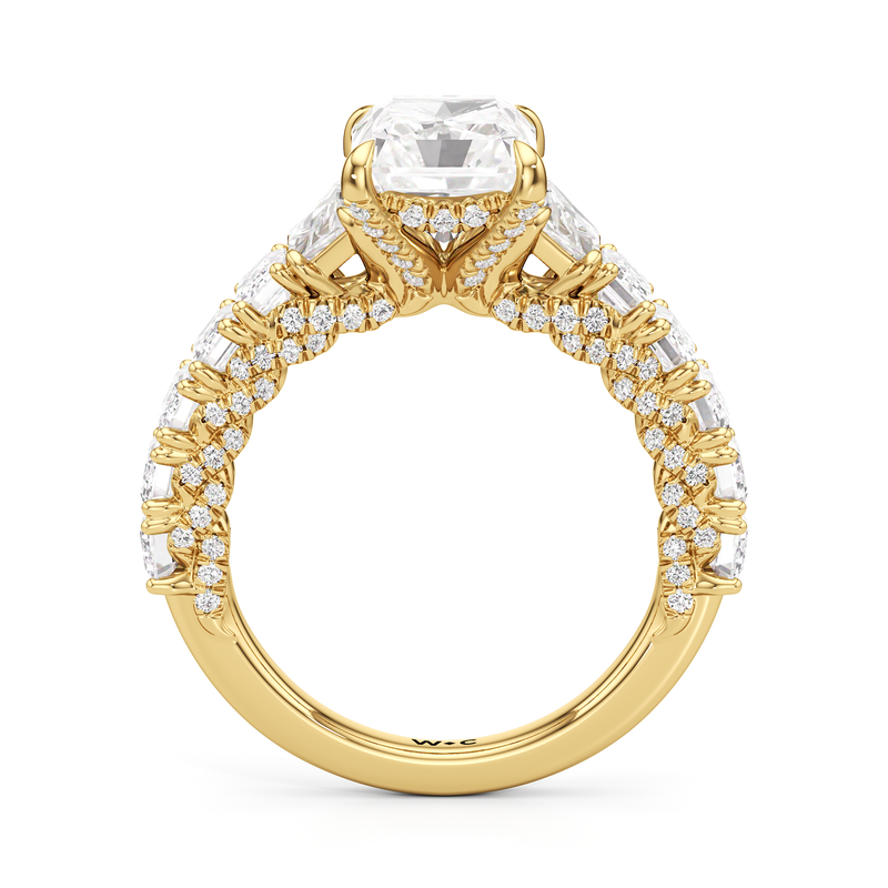 The Roosevelt Three Stone Trapezoid Ring