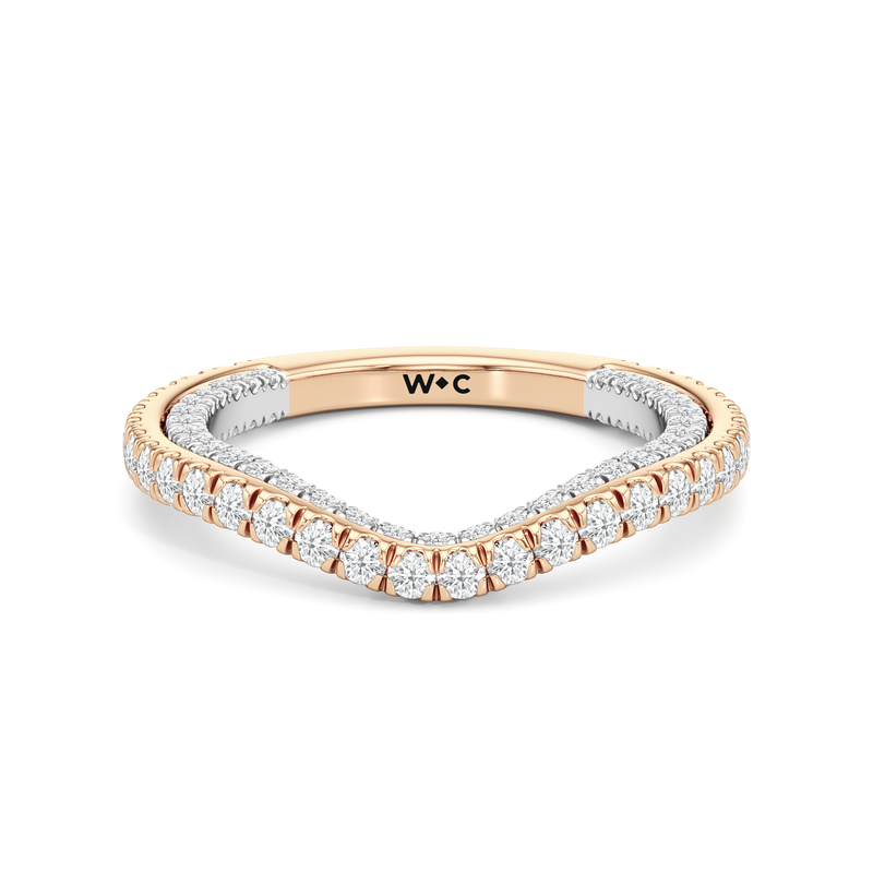 The W Crest Diamond Wedding Band