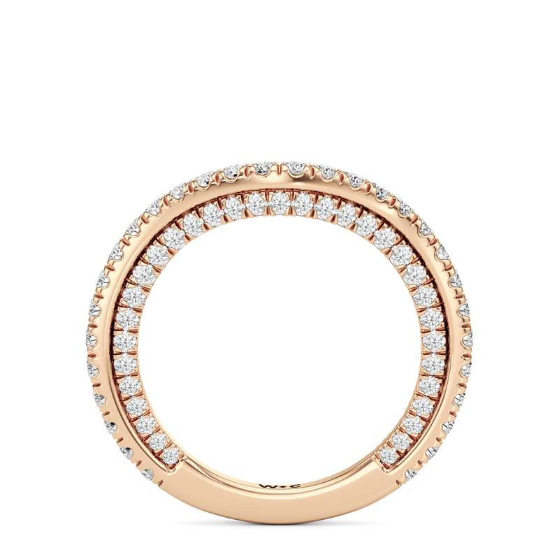 The W Crest Diamond Wedding Band