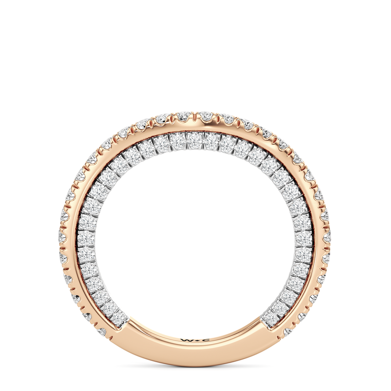 The W Crest Diamond Wedding Band