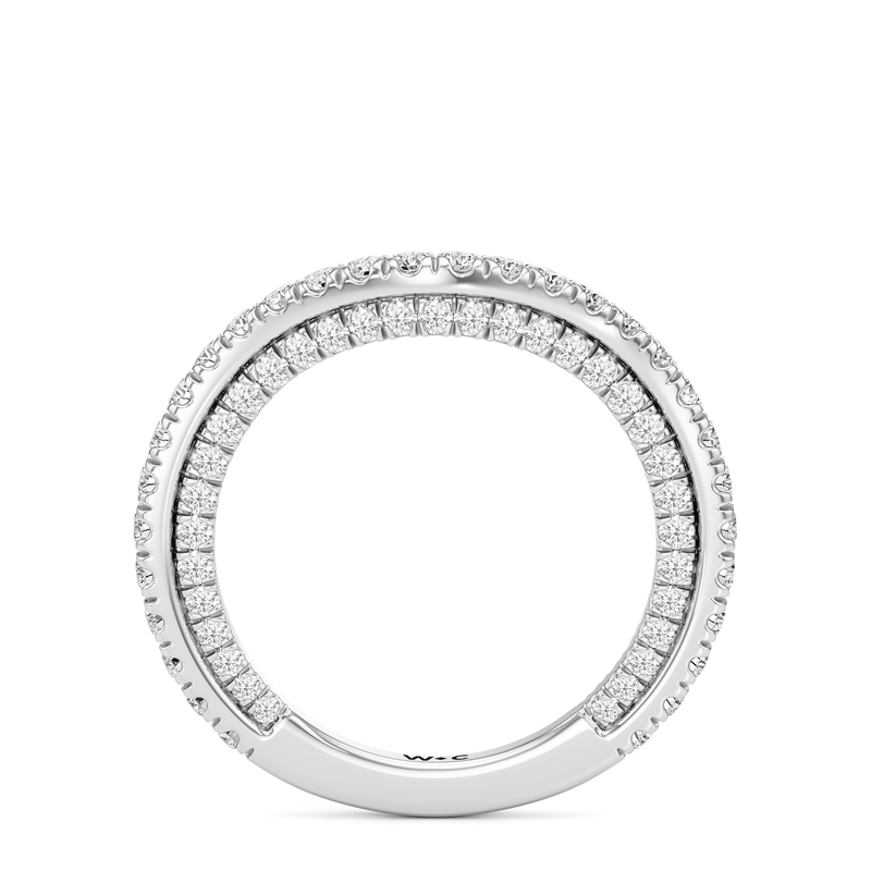 The W Crest Diamond Wedding Band