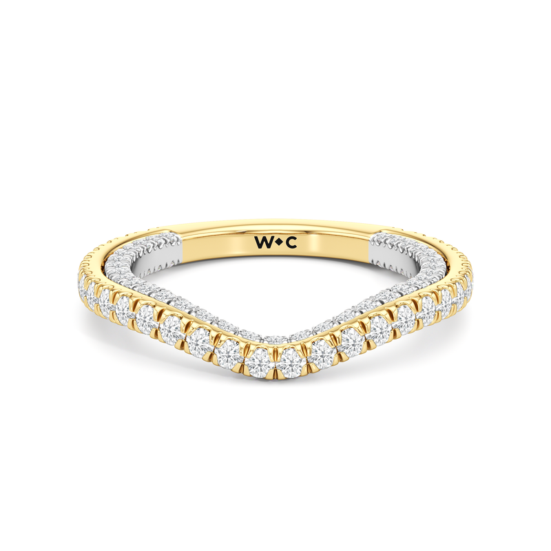 The W Crest Diamond Wedding Band