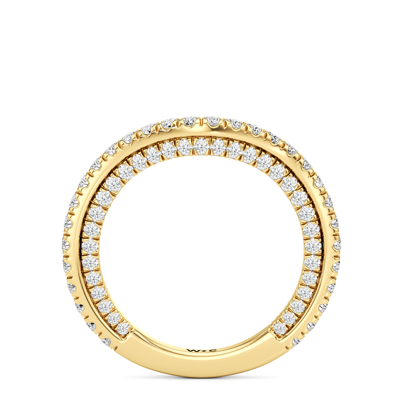 The W Crest Diamond Wedding Band