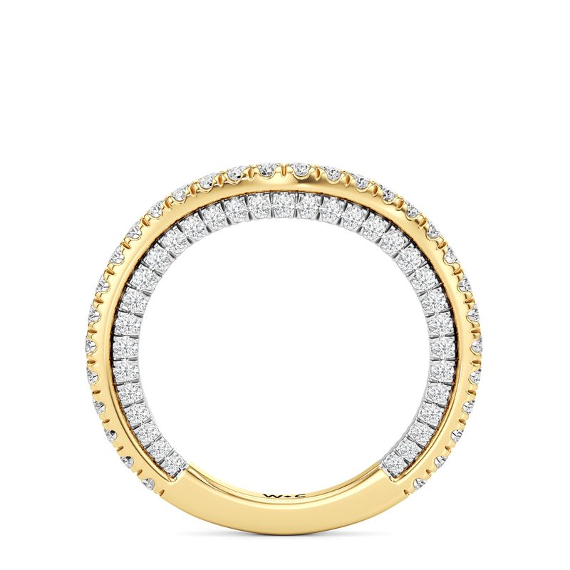 The W Crest Diamond Wedding Band