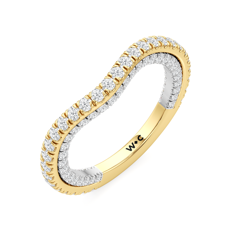 The W Crest Diamond Wedding Band