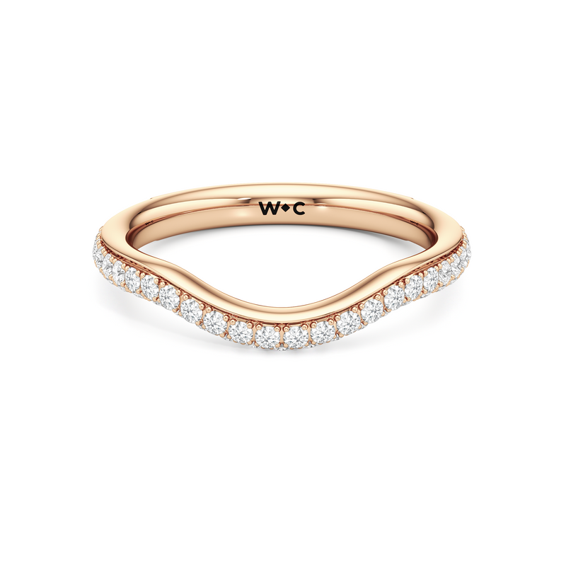The Windsor Trapezoid Three Stone Diamond Wedding Band