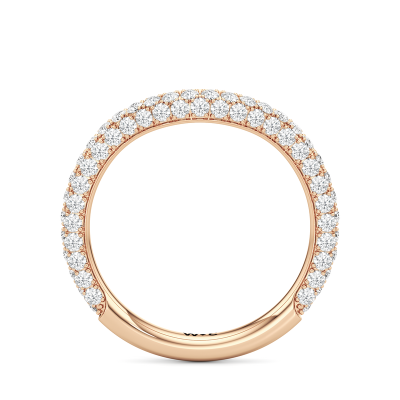 The Windsor Trapezoid Three Stone Diamond Wedding Band
