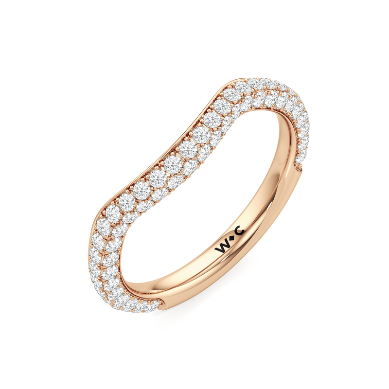 The Windsor Trapezoid Three Stone Diamond Wedding Band