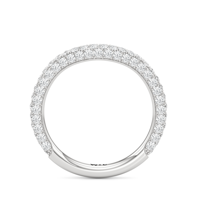 The Windsor Trapezoid Three Stone Diamond Wedding Band