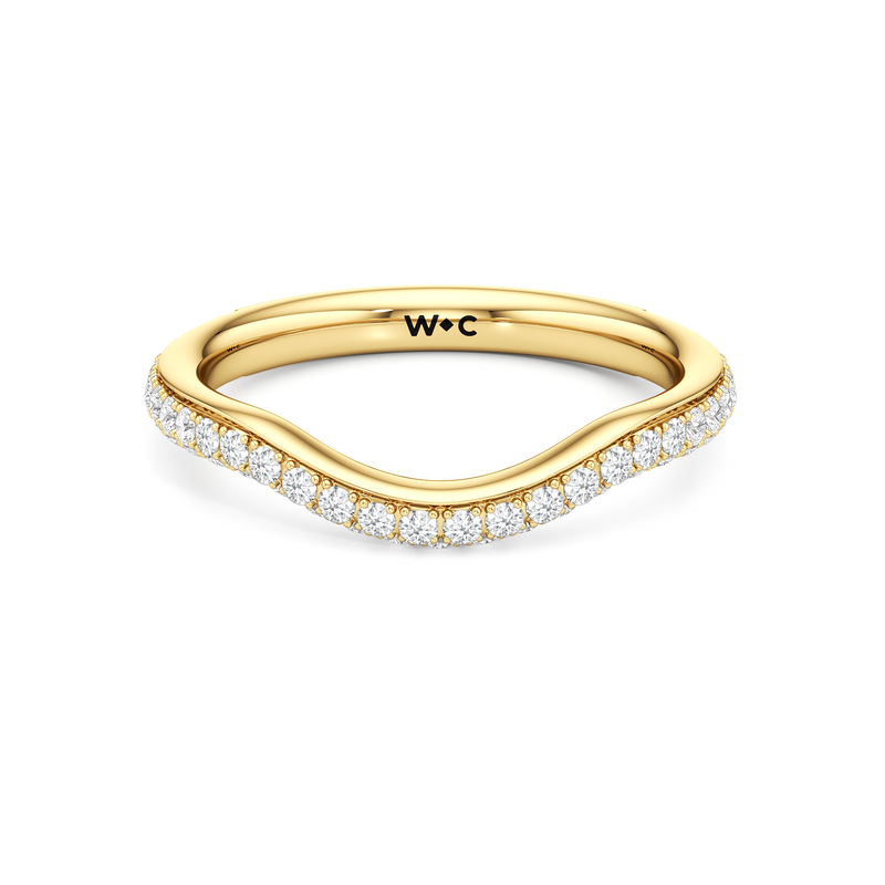 The Windsor Trapezoid Three Stone Diamond Wedding Band