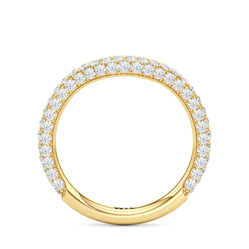 The Windsor Trapezoid Three Stone Diamond Wedding Band
