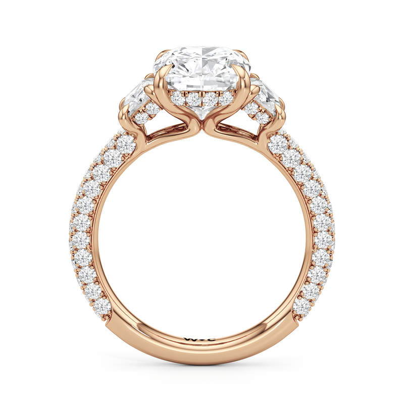 The Windsor Trapezoid Three Stone Ring