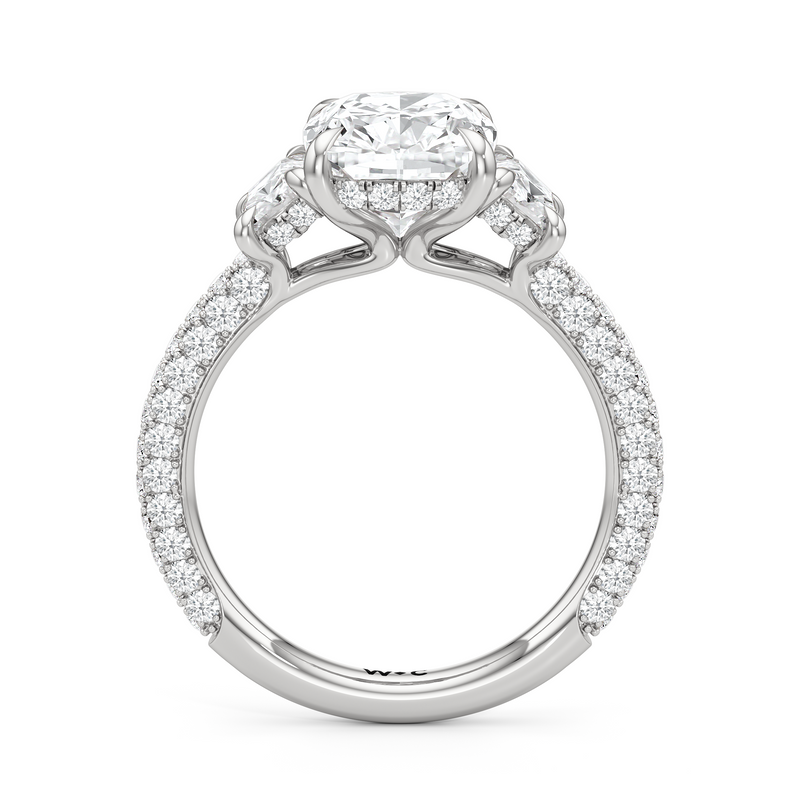 The Windsor Trapezoid Three Stone Ring
