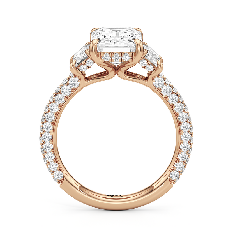 The Windsor Trapezoid Three Stone Ring