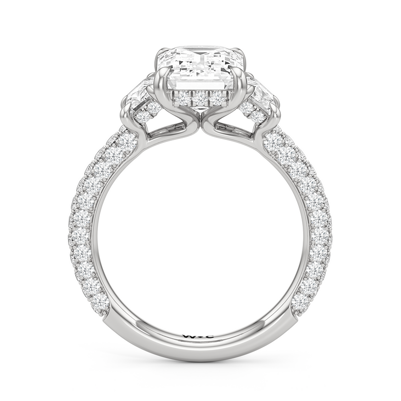 The Windsor Trapezoid Three Stone Ring