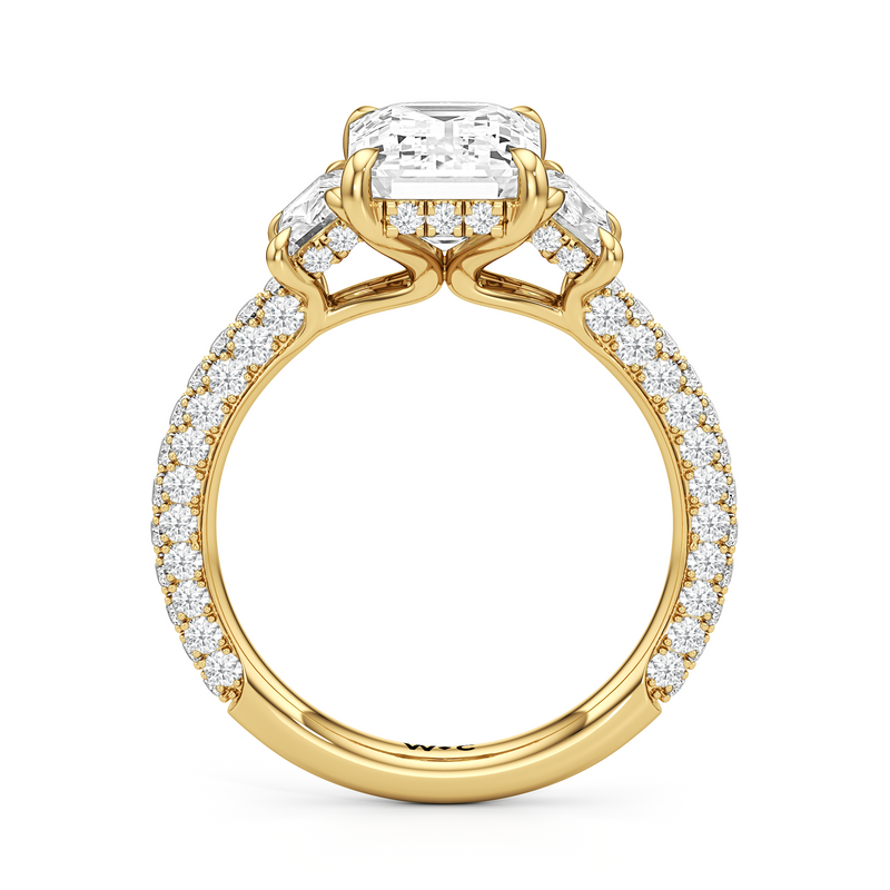 The Windsor Trapezoid Three Stone Ring