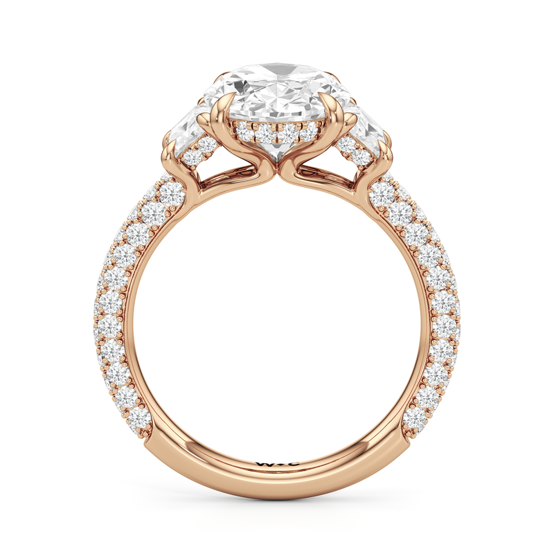 The Windsor Trapezoid Three Stone Ring