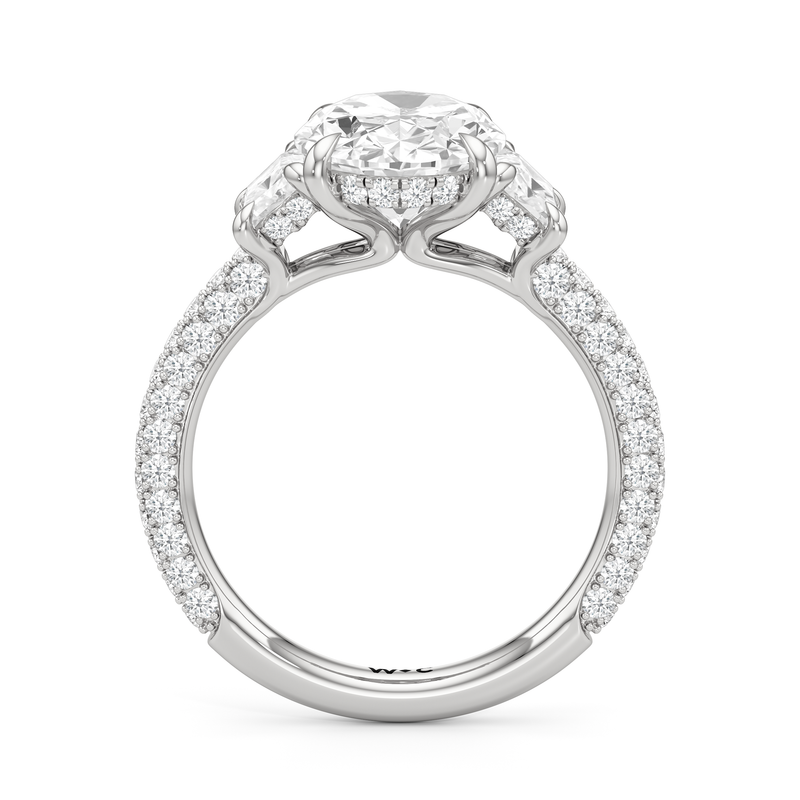 The Windsor Trapezoid Three Stone Ring